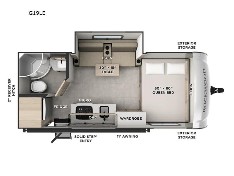 2026 Forest River Rockwood 19LE - Floor plan