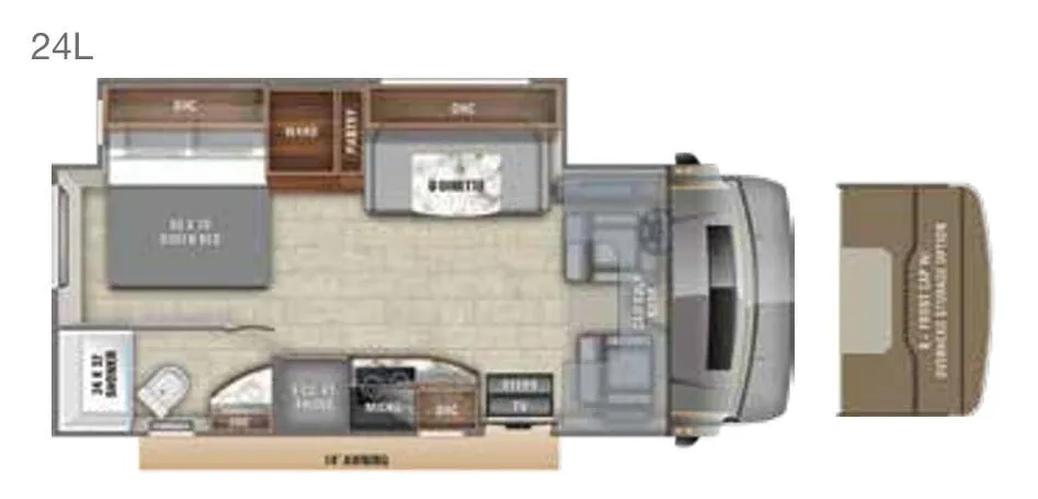 Entegra Coach Qwest 24L floor plan