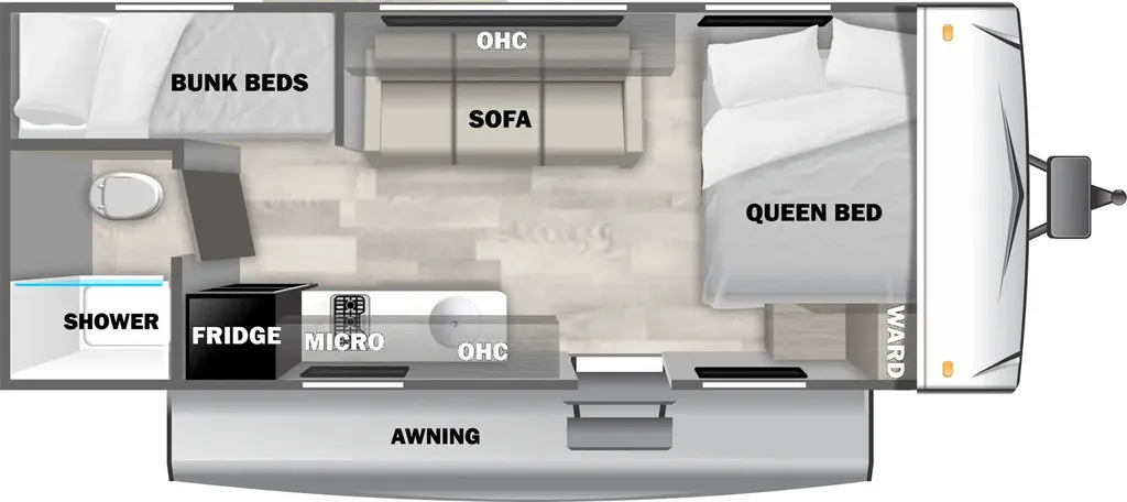 2026 Forest River EVO 176BHLE floor plan