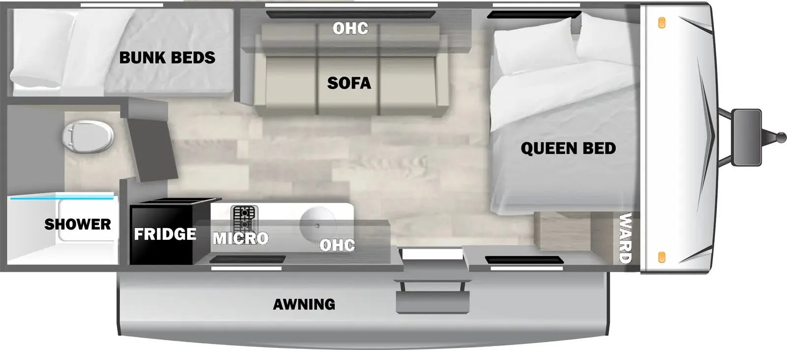 Forest River EVO Select 176BHLE floor plan