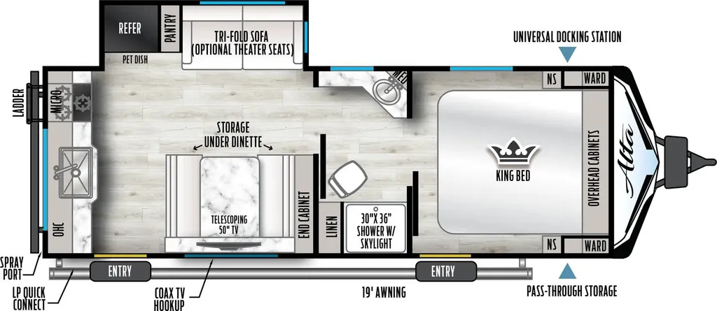 2025 East to West Alta 2375KRK floor plan
