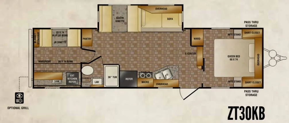 CrossRoads Zinger ZT30KB floor plan