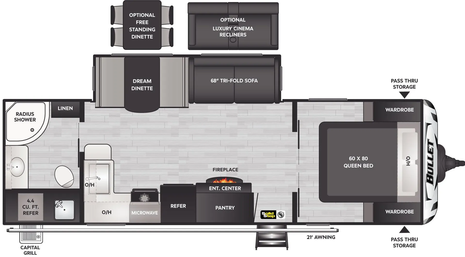 2025 Keystone Bullet 260RBSWE - Floor plan