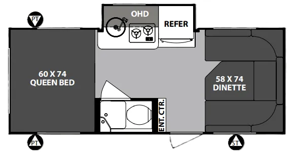 Forest River R-Pod RP-178 floor plan