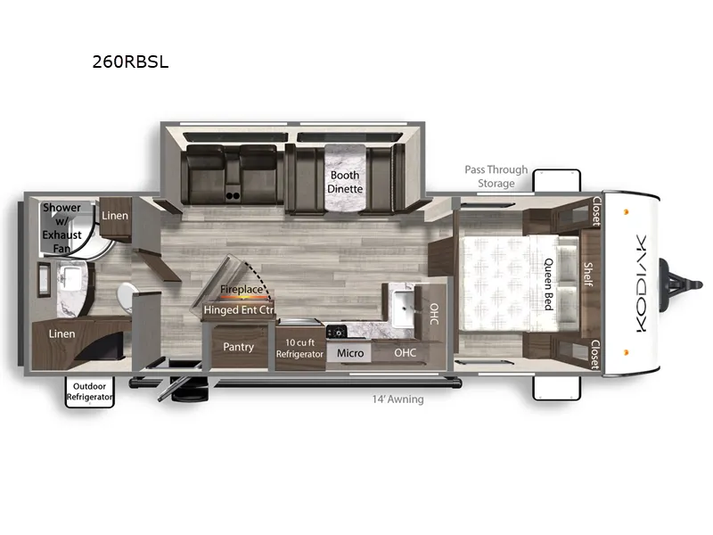 2025 Dutchmen Kodiak Ultra Lite 260RBSL floor plan