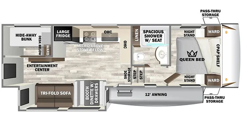 Forest River Sabre 26BBR floor plan