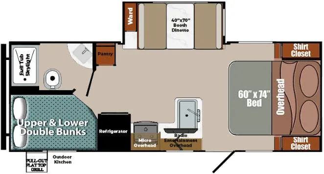 Gulf Stream Gulf Breeze Signature 25CBQ floor plan