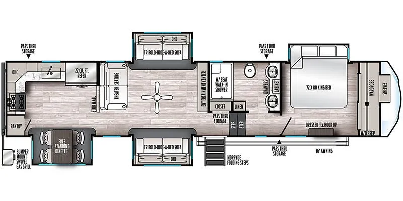 Forest River Sierra Luxury 39BARK floor plan