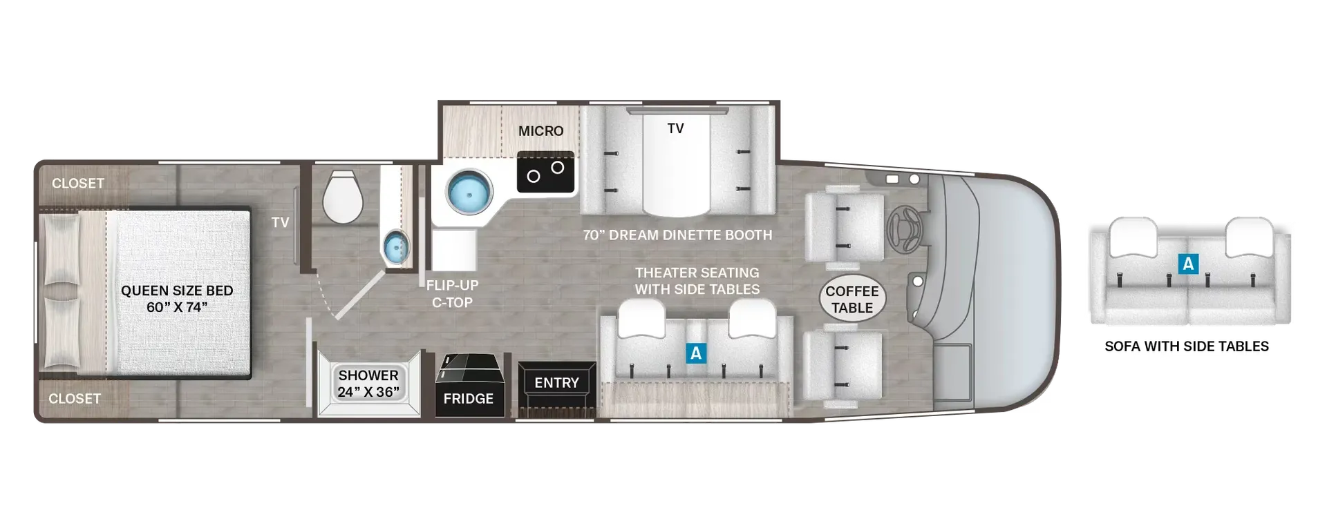 2027 Thor Motor Coach Axis 281 - Floor plan