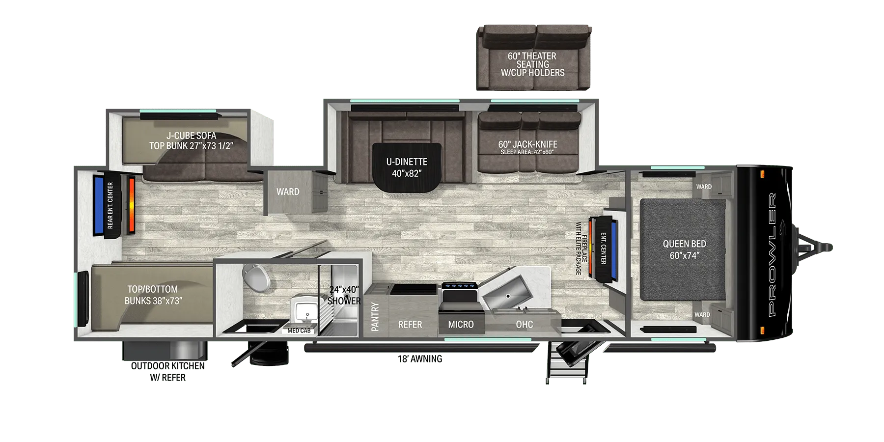 Heartland Prowler 3202DSB floor plan