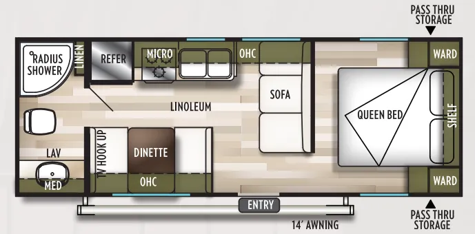 Forest River Wildwood X-Lite 241QBXL floor plan