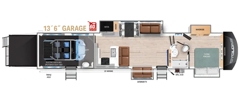 Heartland Cyclone 4008 floor plan