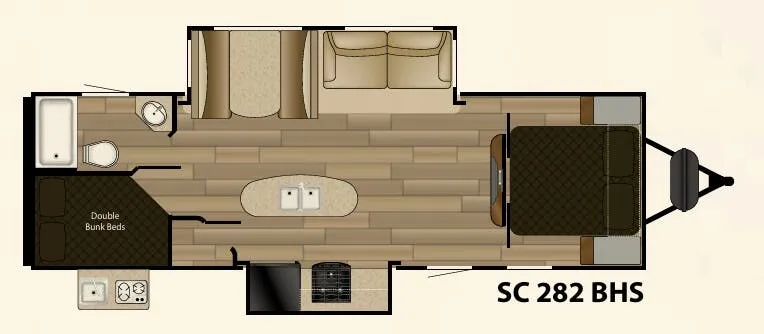 Cruiser RV Shadow Cruiser 282BHS floor plan