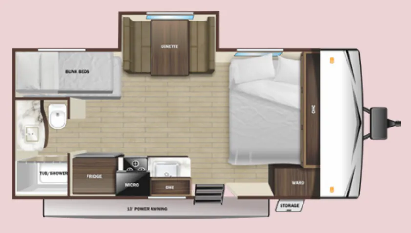 Wayfinder Go Play 180BHS floor plan