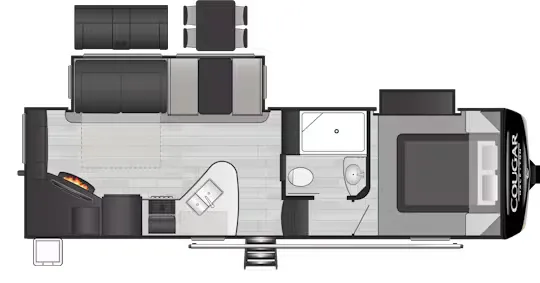 Keystone Cougar Half-Ton 25RES floor plan