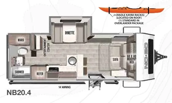 2022 Forest River No Boundaries NB20.4 - Floor plan