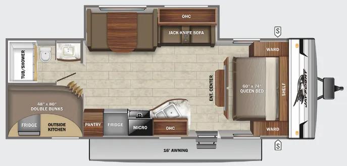 Jayco Jay Flight SLX 8 267BHSW floor plan