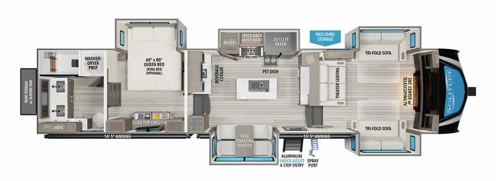 Grand Design Solitude 382WB floor plan