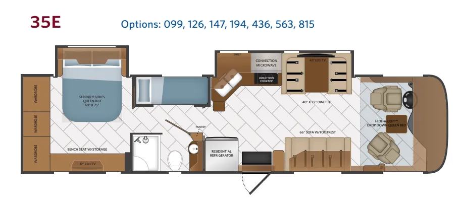 Fleetwood Pace Arrow 35E floor plan