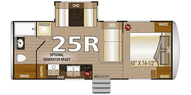 2014 Northwood Arctic Fox North Fork 25R - Floor plan