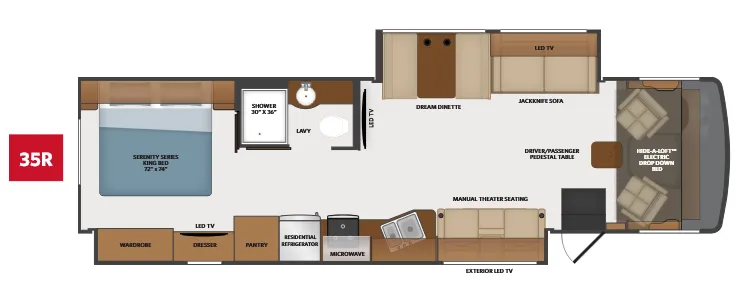 Fleetwood Flex 35R floor plan
