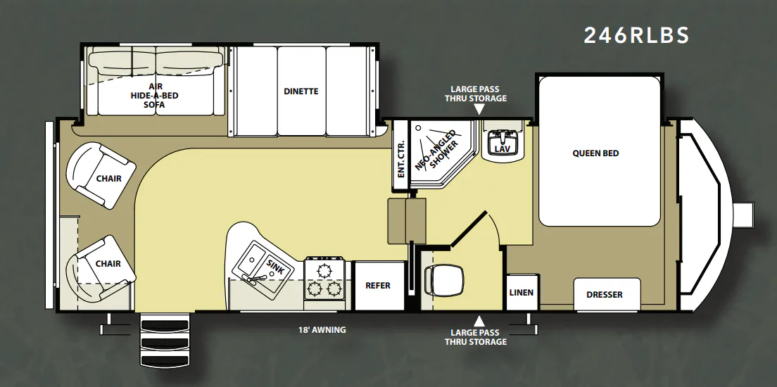 Forest River Salem Hemisphere Lite 246RLBS floor plan