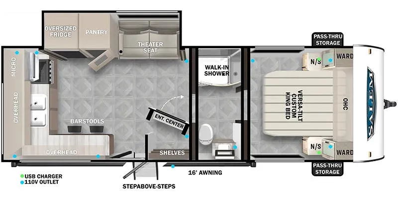 2024 Forest River Salem 22ERAS floor plan