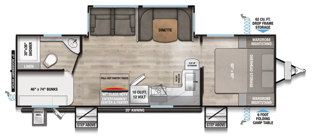 2027 Alliance RV Delta 281BH floor plan