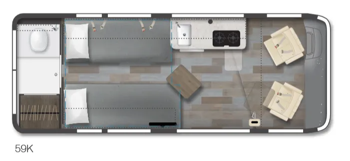 Winnebago Travato 59K floor plan