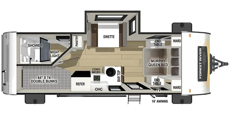 2026 Forest River R-Pod RP-203 floor plan