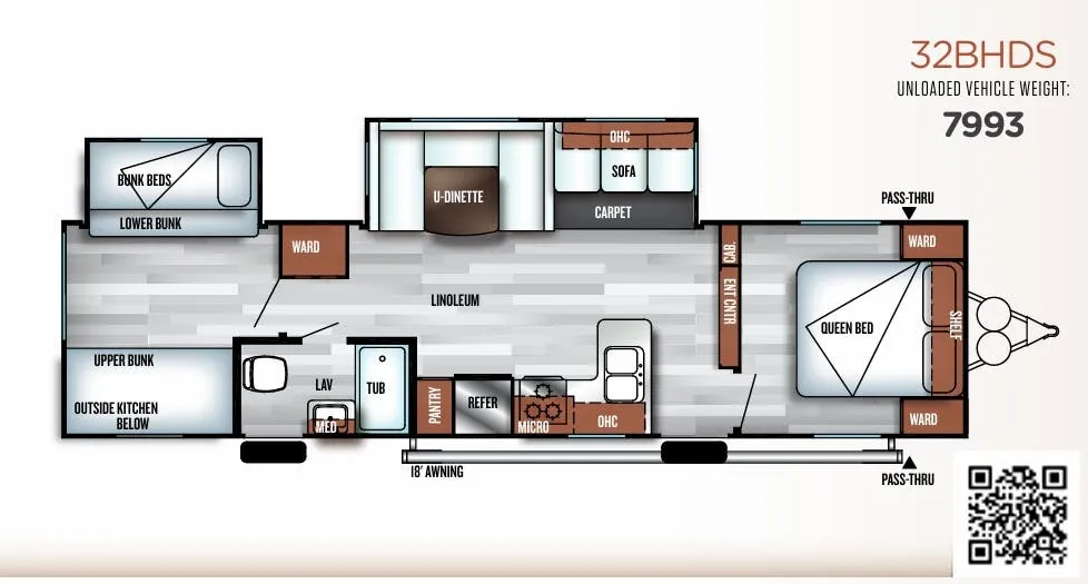 Forest River Salem 32BHDS floor plan