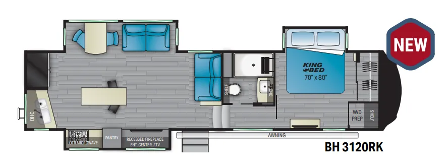 Heartland Bighorn 3120RK floor plan