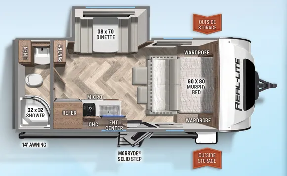 Palomino Real-Lite Mini RL186 floor plan