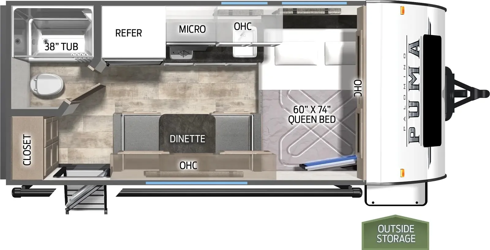 Palomino Puma 12FBX floor plan