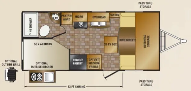 CrossRoads Sunset Trail Super Lite ST190FD floor plan