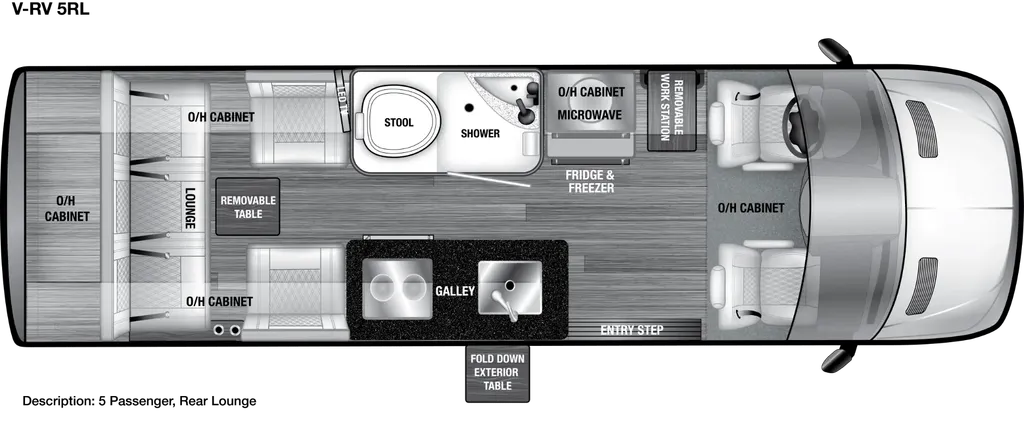 2025 OGV Luxury Coach V-RV 5RL floor plan