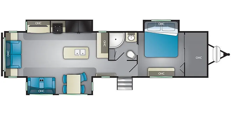 Heartland Wilderness WD 3375 KL floor plan