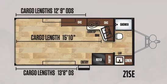 Forest River Work and Play FRP 21SE floor plan