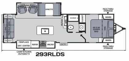 Coachmen Apex Ultra-Lite 293RLDS floor plan