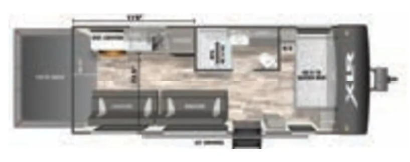 Forest River XLR Micro Boost 19XLRE floor plan