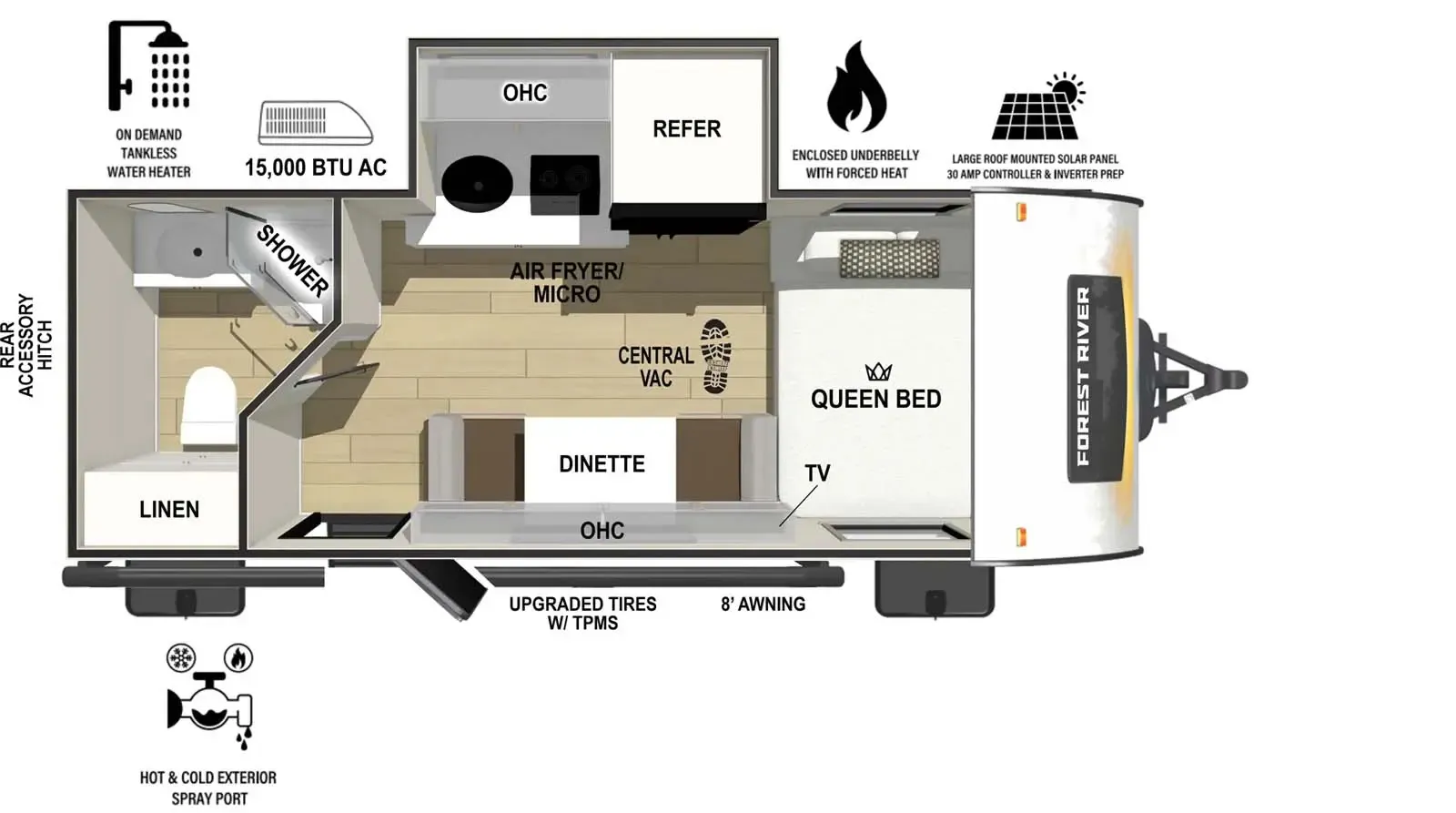 2026 Forest River R-Pod 180 - Floor plan