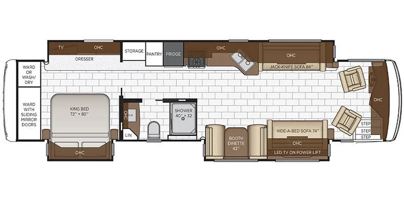 Newmar Kountry Star 4067 floor plan