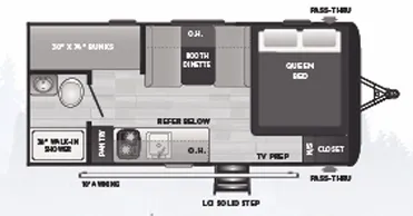 Keystone Hideout 175BH floor plan