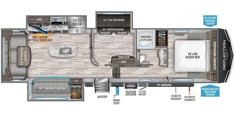 Grand Design Reflection 324MBS floor plan