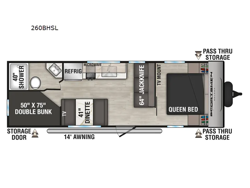 2026 K-Z Sportsmen Select 260BHSL - Floor plan