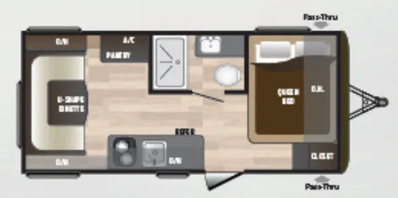 Keystone Hideout LHS 177LHS floor plan