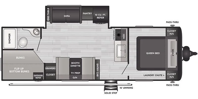 Keystone Springdale East 250BH floor plan
