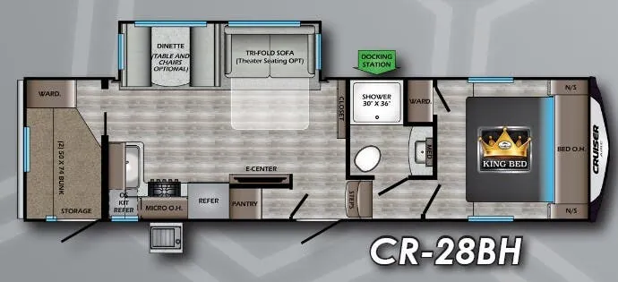 CrossRoads Cruiser Aire 28BH floor plan