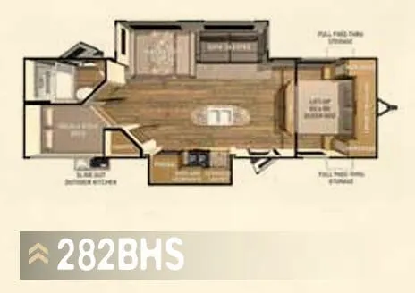2015 Cruiser RV Shadow Cruiser 282BHS floor plan