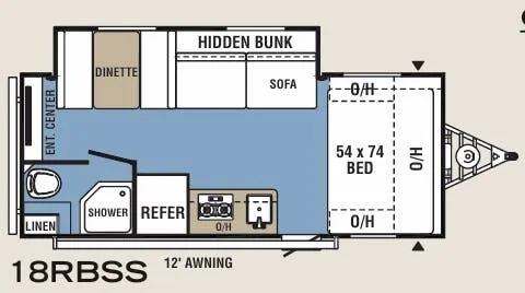 Coachmen Clipper 18RBSS floor plan